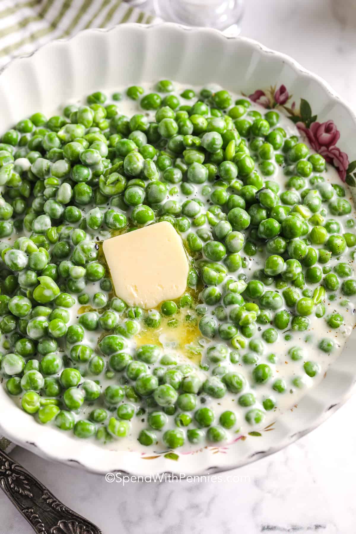 Velvety Peas with Toasted Panko and Mint