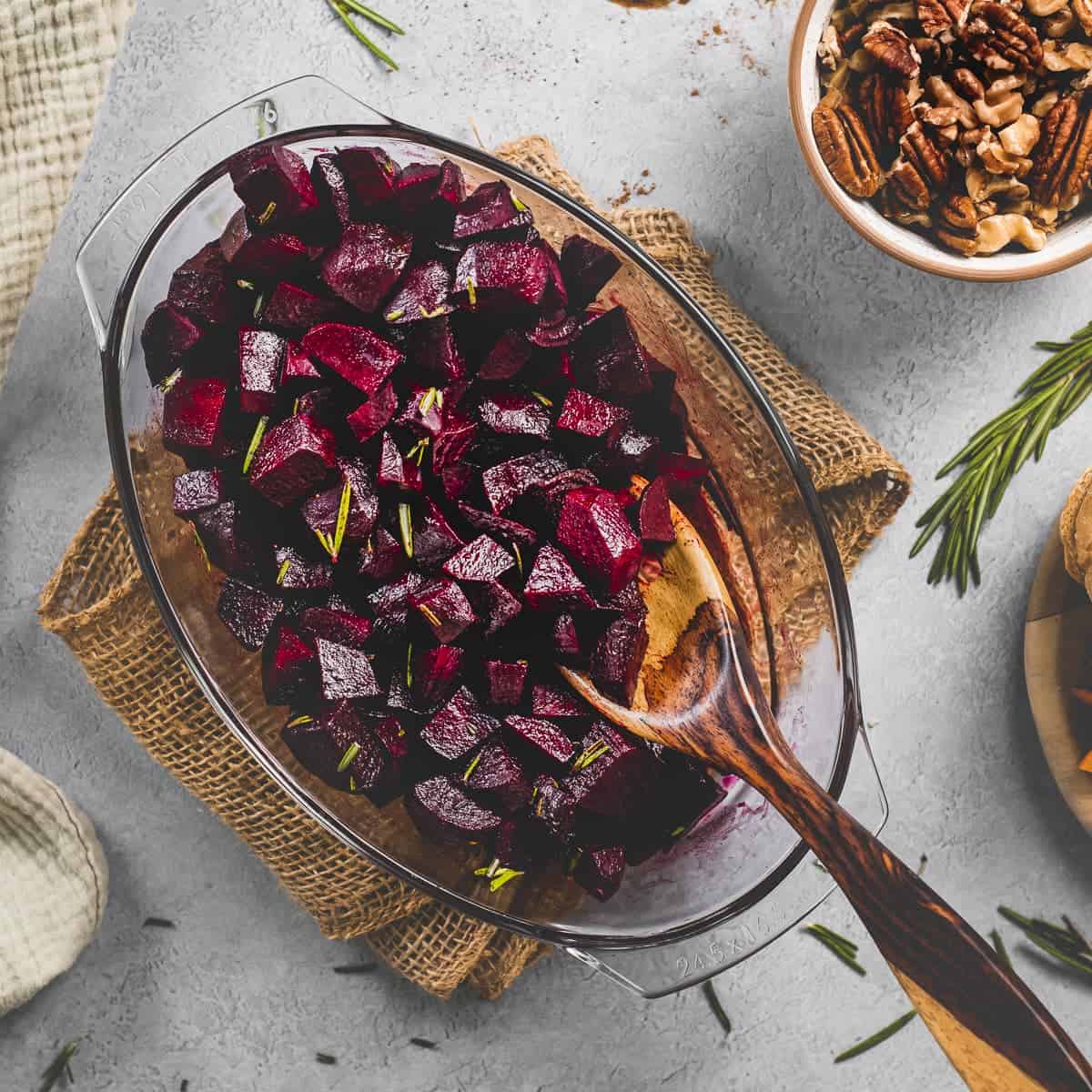 Balsamic-Cinnamon Roasted Beets with Rosemary