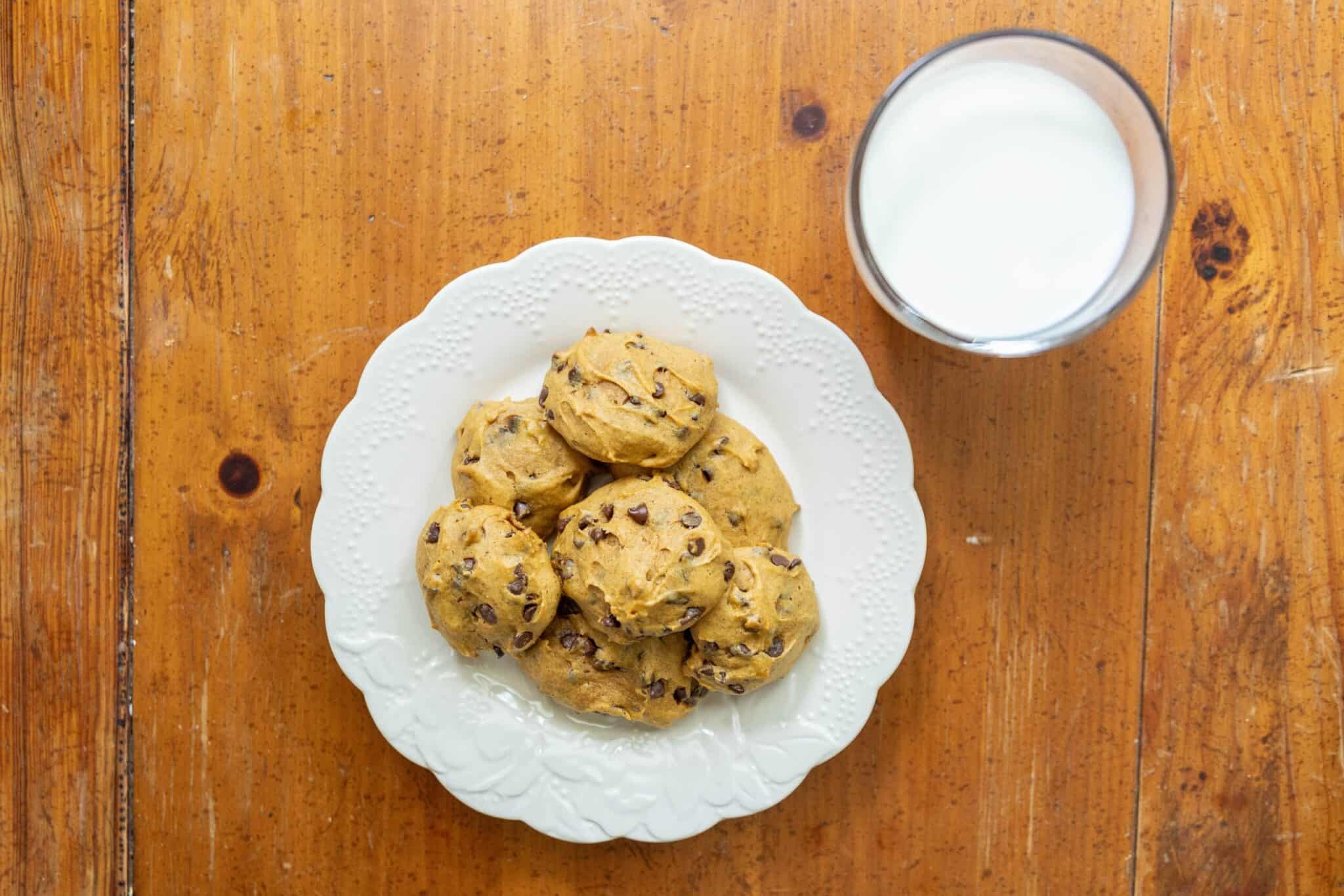 Chewy Spiced Pumpkin Cookies Filled With Rich Chocolate Chips