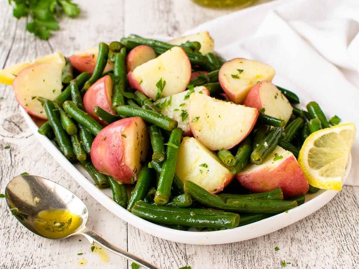 Tuscan Oven-Roasted Green Beans & Baby Potatoes