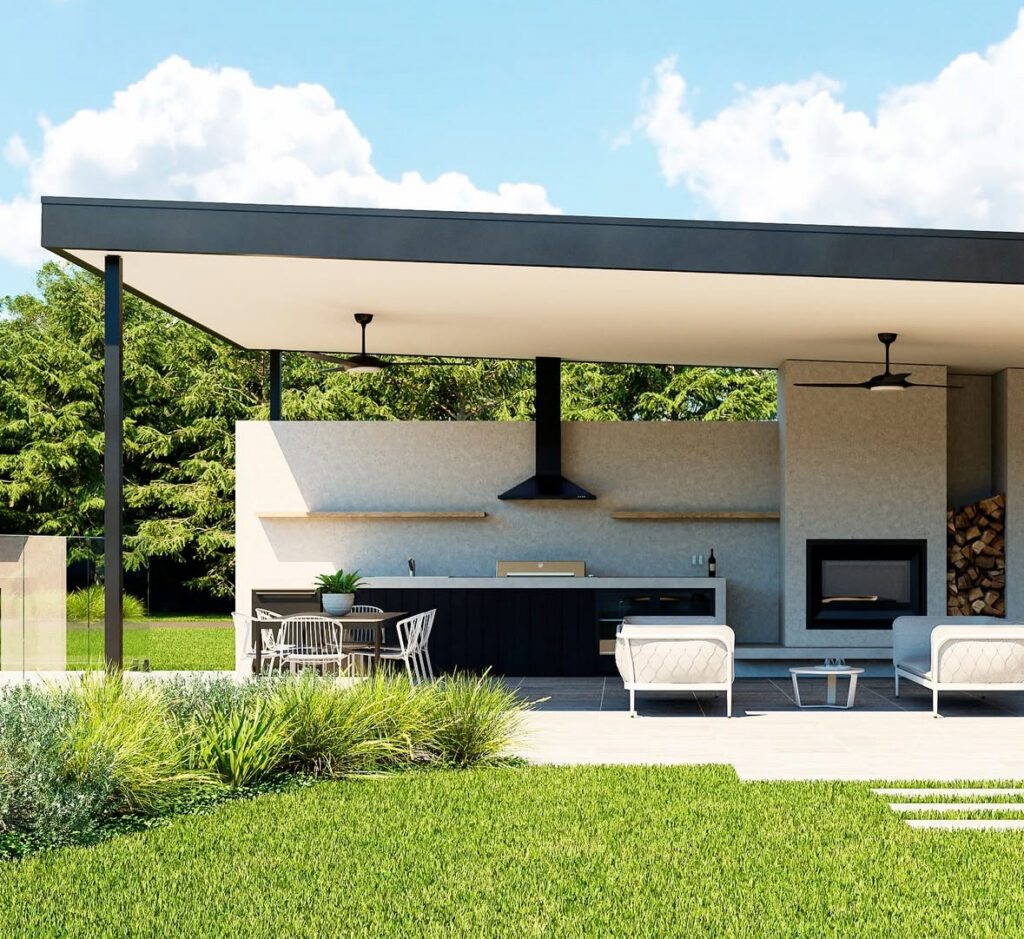 Combine a Fire Feature With a Full Pavilion