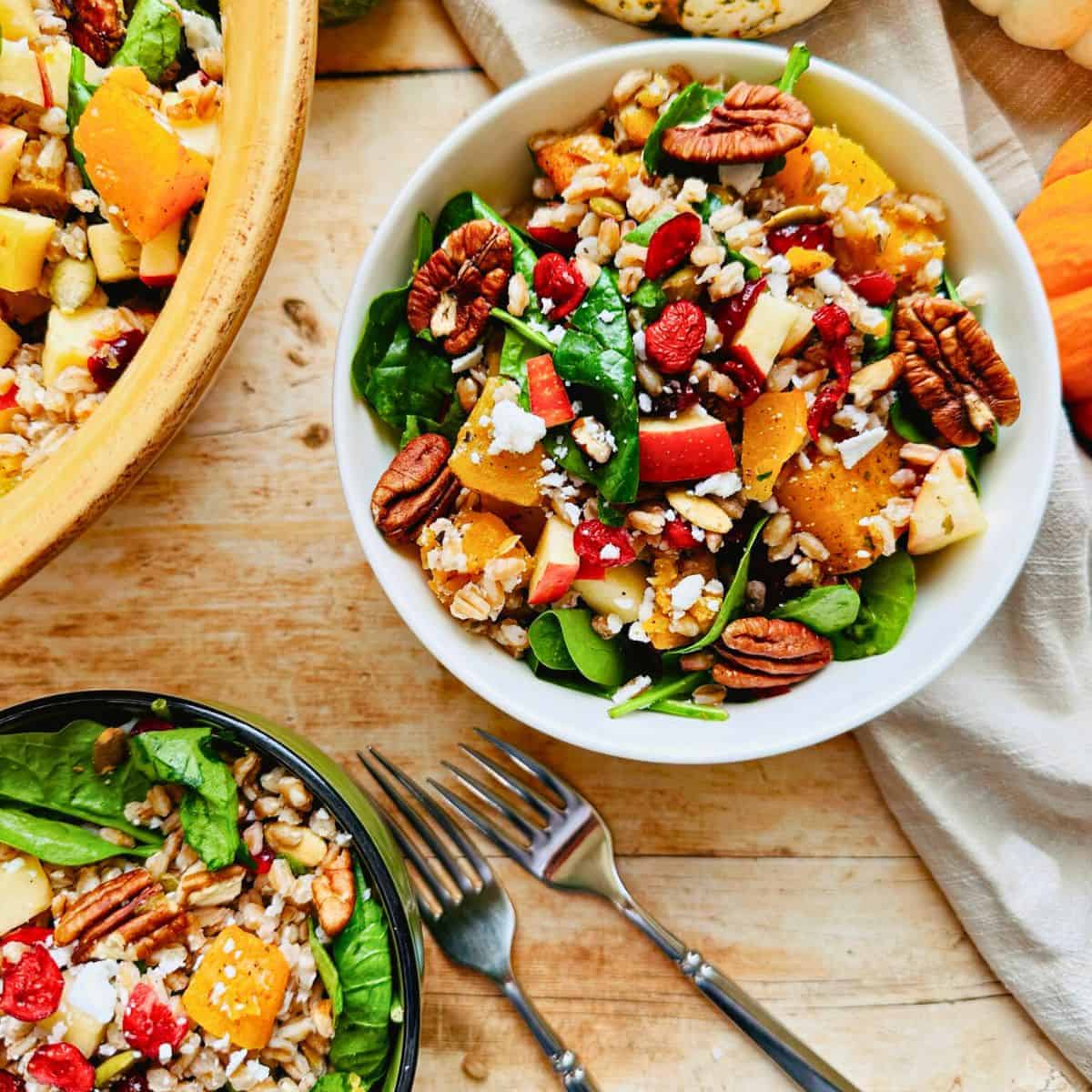 Maple-Kissed Farro with Roasted Squash and Crisp Apples