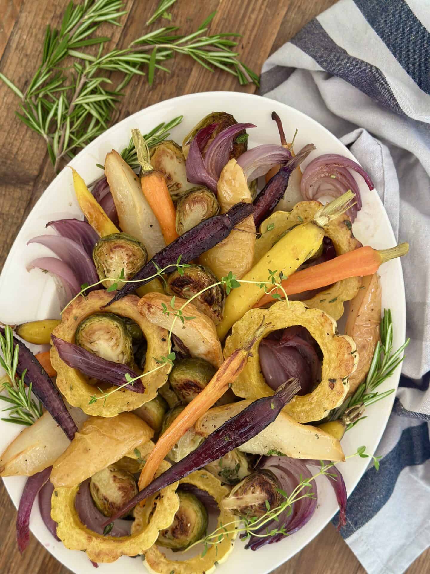 Harvest-Glazed Roasted Vegetables with Pears