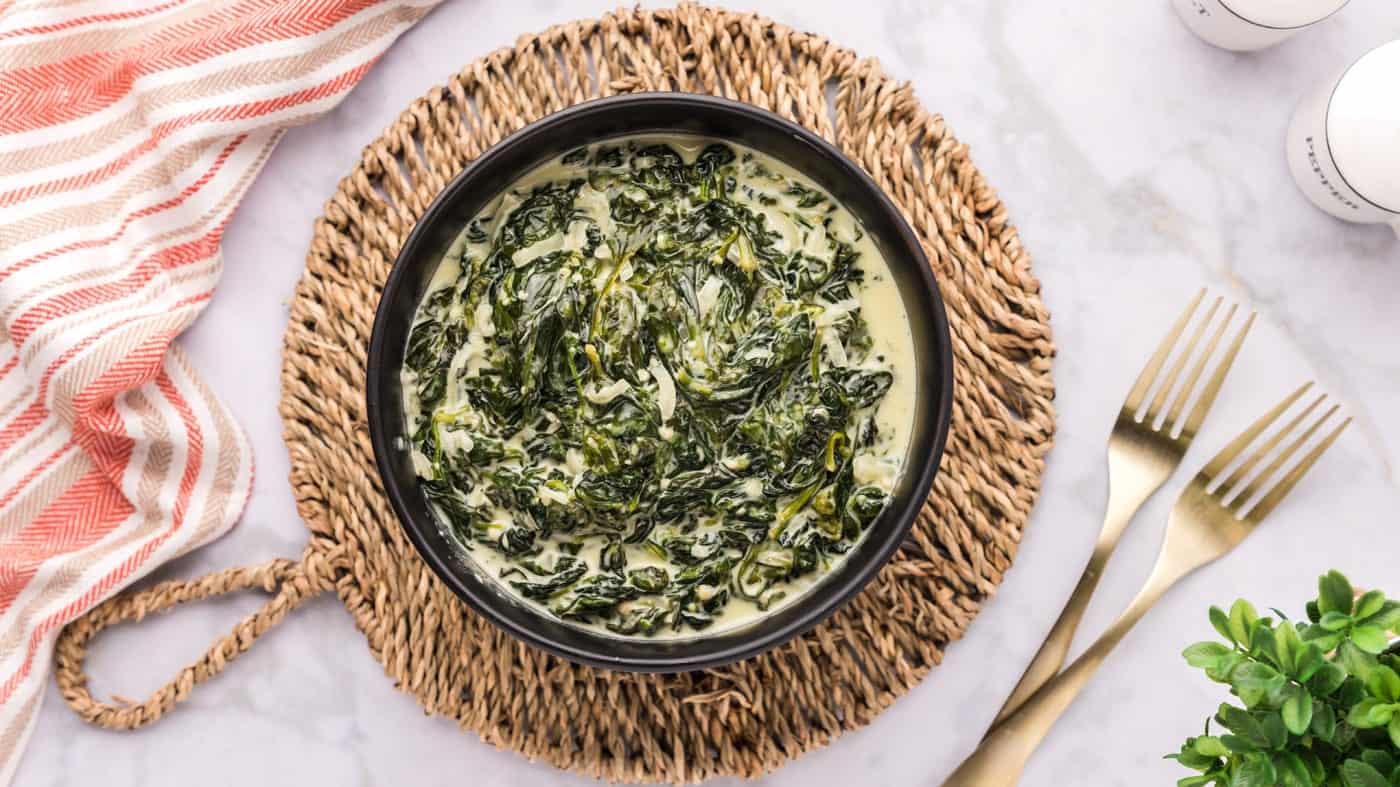 Holiday Spinach Gratin with Crispy Shallot Crust