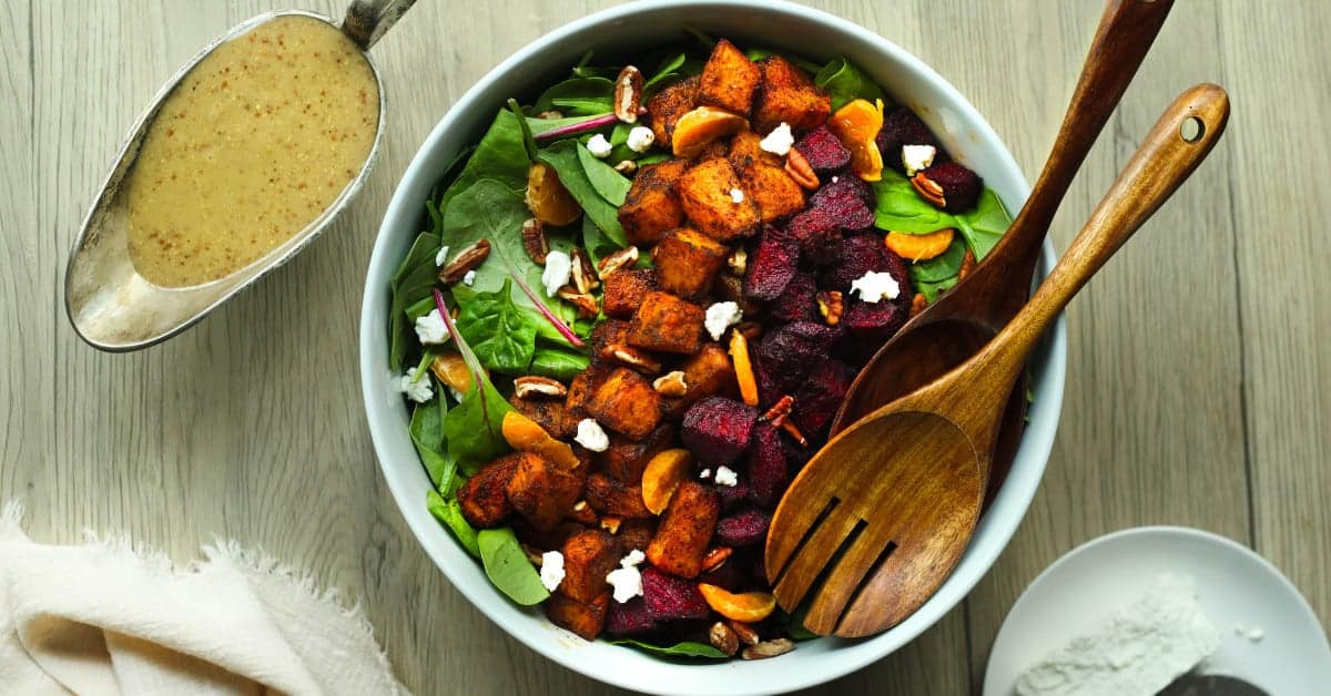 Harvest Ember Salad with Maple-Roasted Beets & Pumpkin
