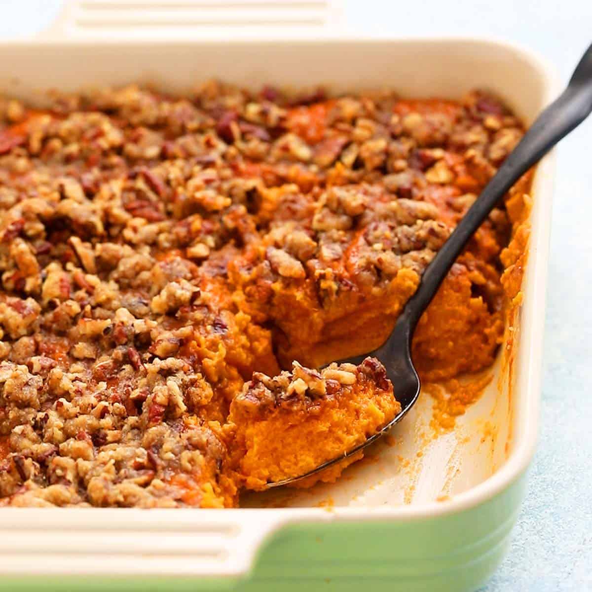 Autumn Whipped Sweet Potato Cloud with Pecan Crumble