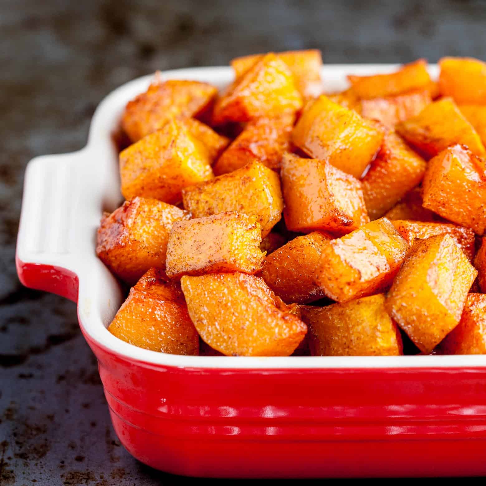 Maple-Spiced Butternut Wedges with Toasted Pecans and Orange