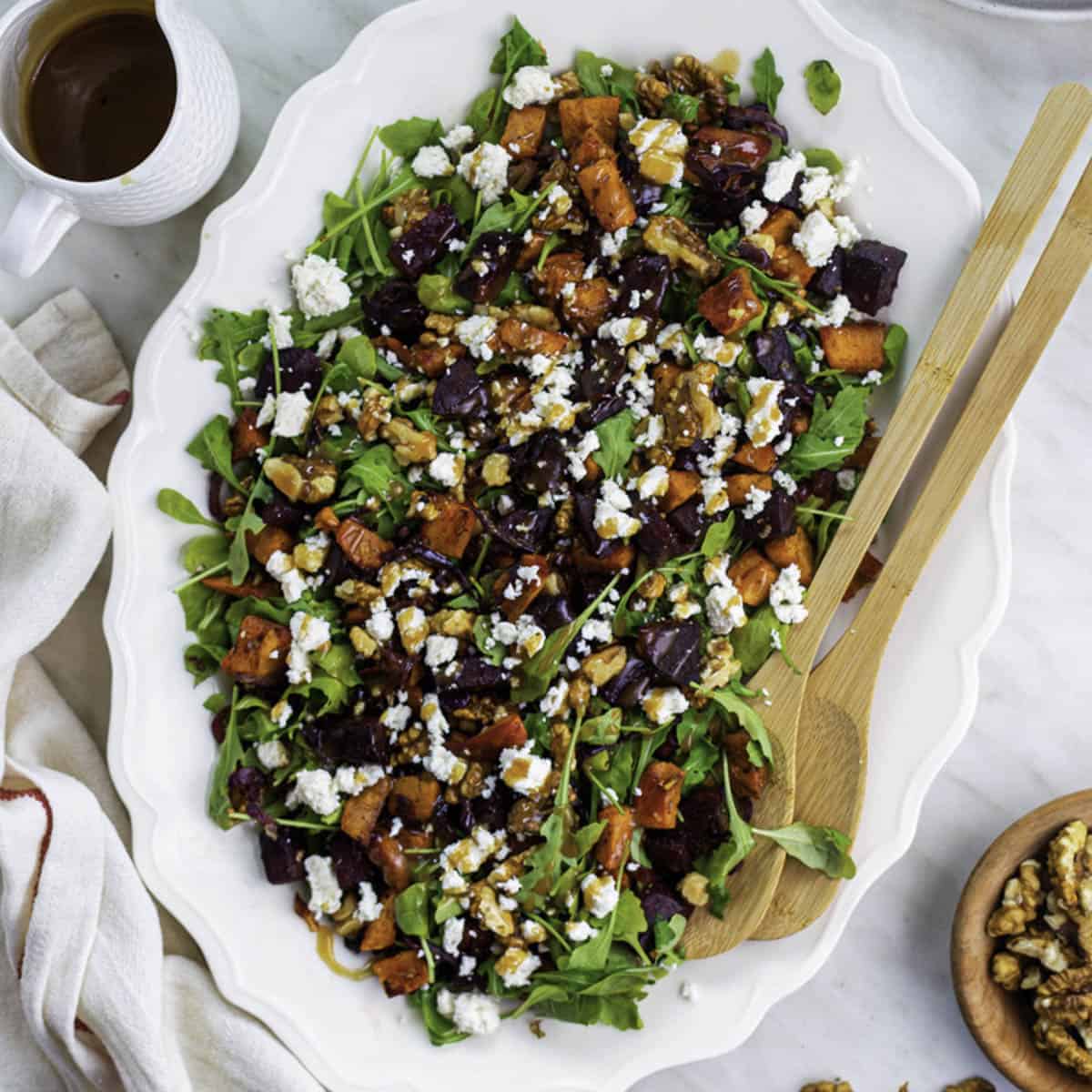 Harvest Roasted Root Salad with Feta & Walnuts