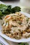 Holiday Crock Green-Bean & Chicken Stuffing Bake