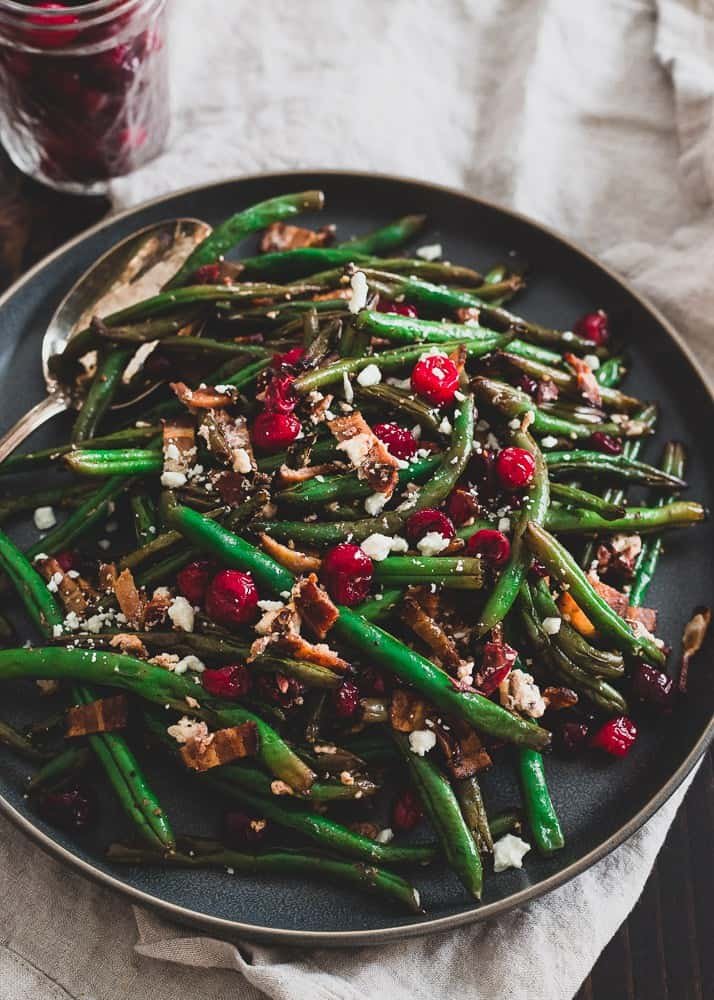 Cranberry-Bacon Green Bean Warm Salad