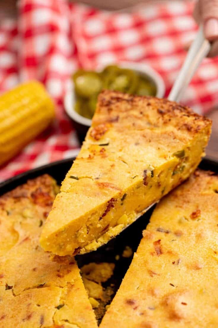 Skillet-Style Cornbread Bake with Cheddar & Bacon