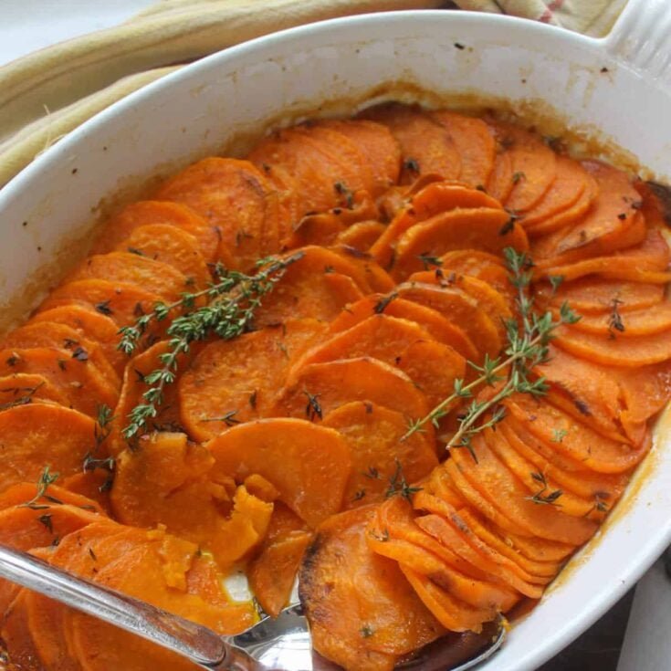 Honey-Garlic Roasted Sweet Potato Rounds