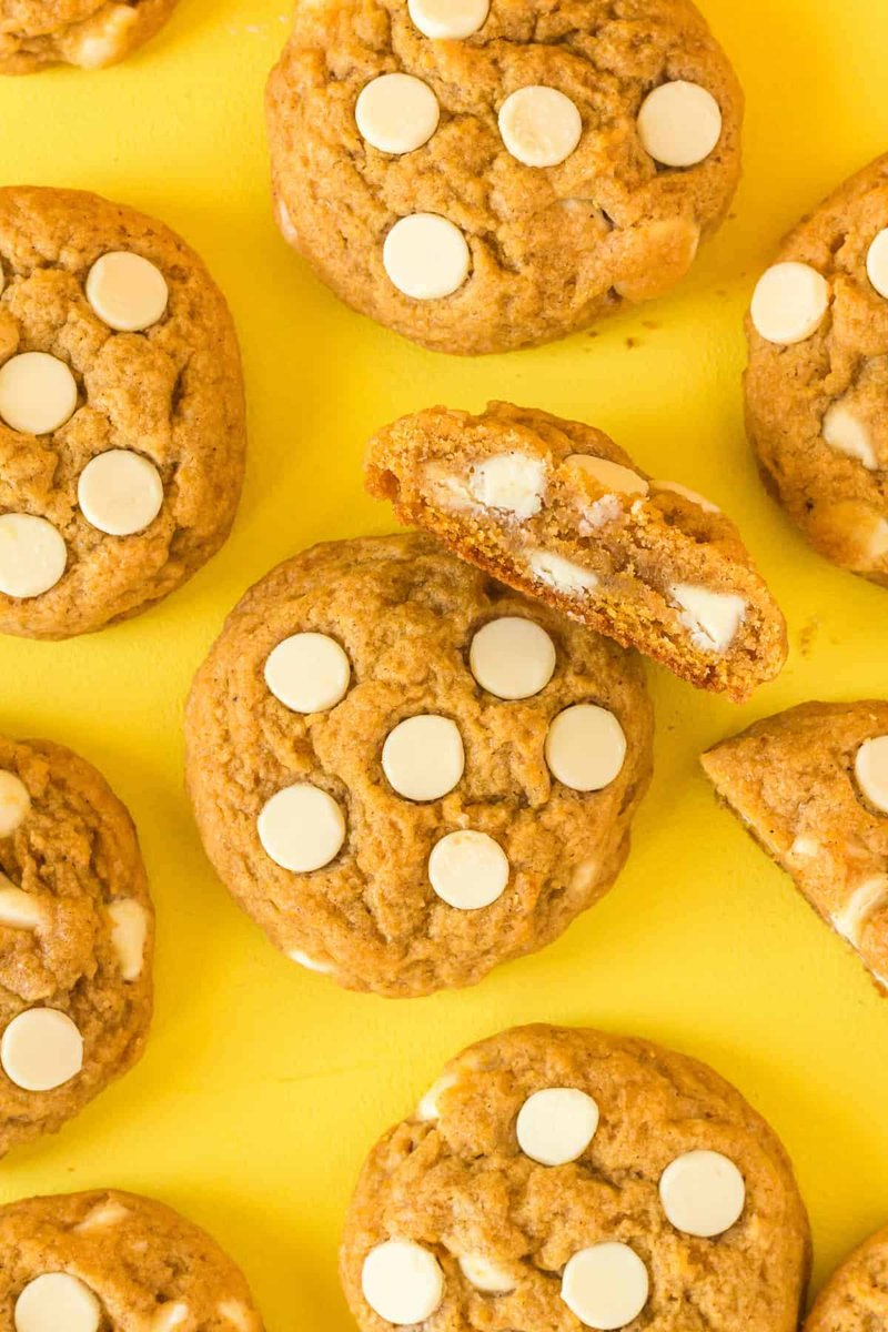 Soft-Baked Spiced Pumpkin Cookies With Ivory Chocolate