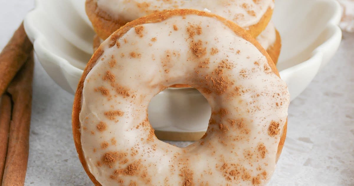 Spiced Autumn Ring Pastries With Sweet Cinnamon Glaze