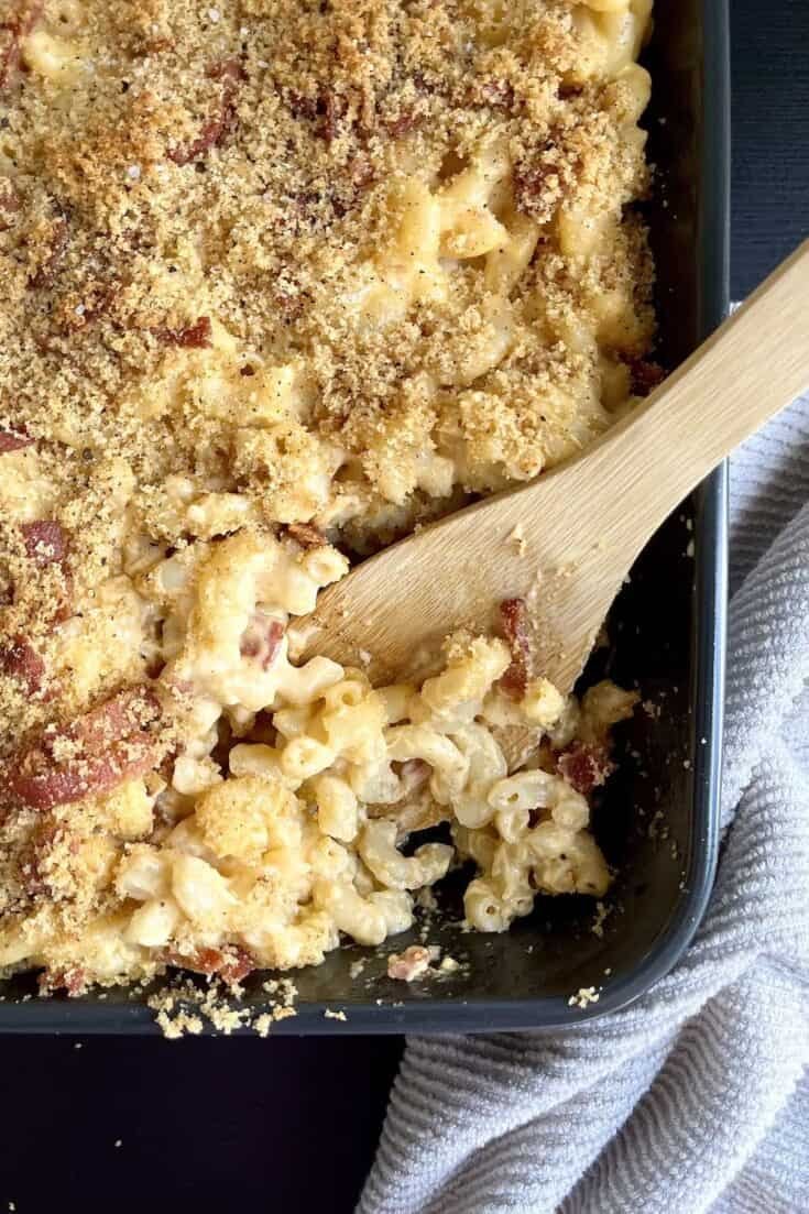 Crisp-Topped Bacon Cheddar Casserole