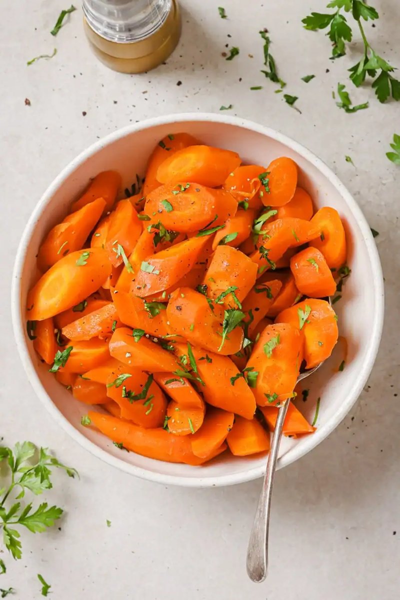 Maple Bourbon Glazed Carrots