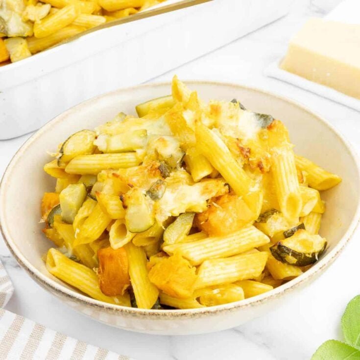 Autumn Squash & Zucchini Baked Penne
