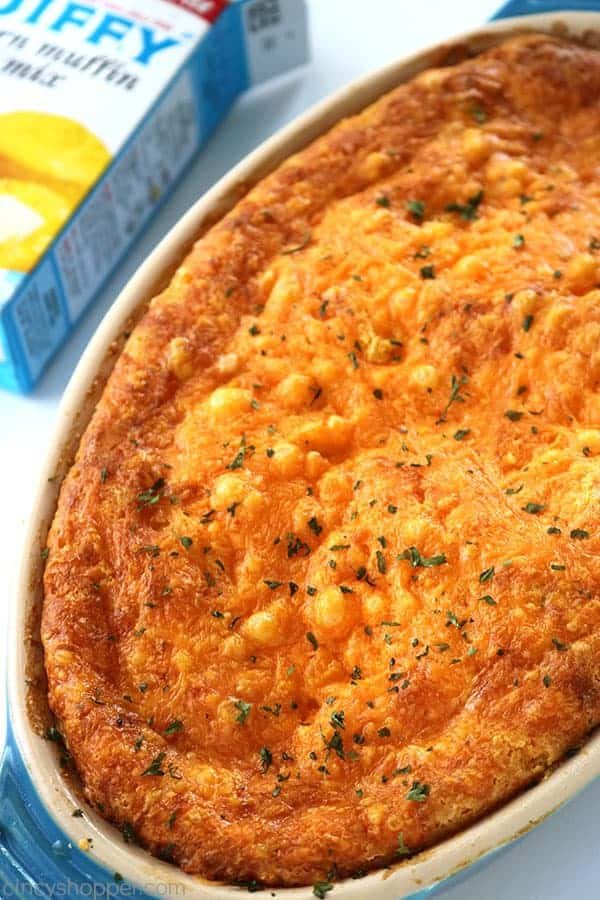 Golden Cornmeal Casserole with Cheddar Crust