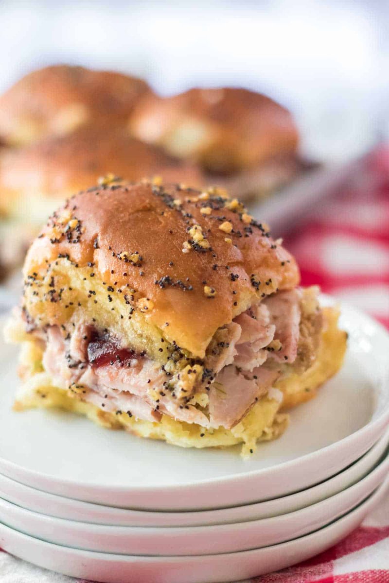 Savory Harvest Turkey and Cranberry Pull-Apart Sliders